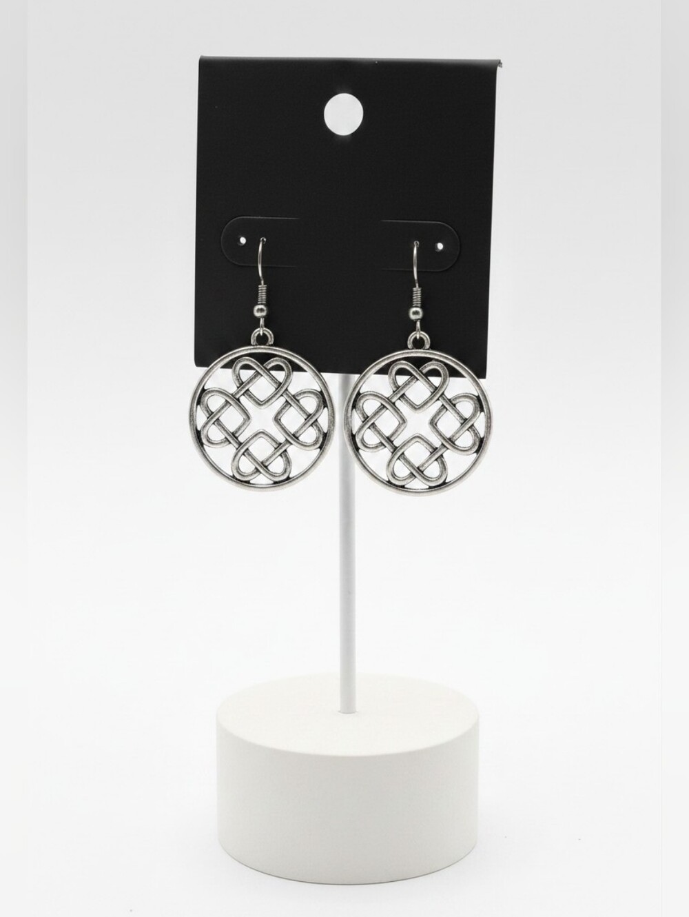 Intricate Silver Celtic Knot Earrings
